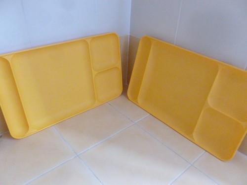 Deux plateaux repas tupperware - plateaux,